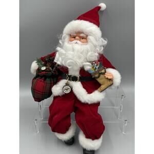 Christmas Santa Claus Shelf Sitter Figure Holiday Decor 14” Traditional Style